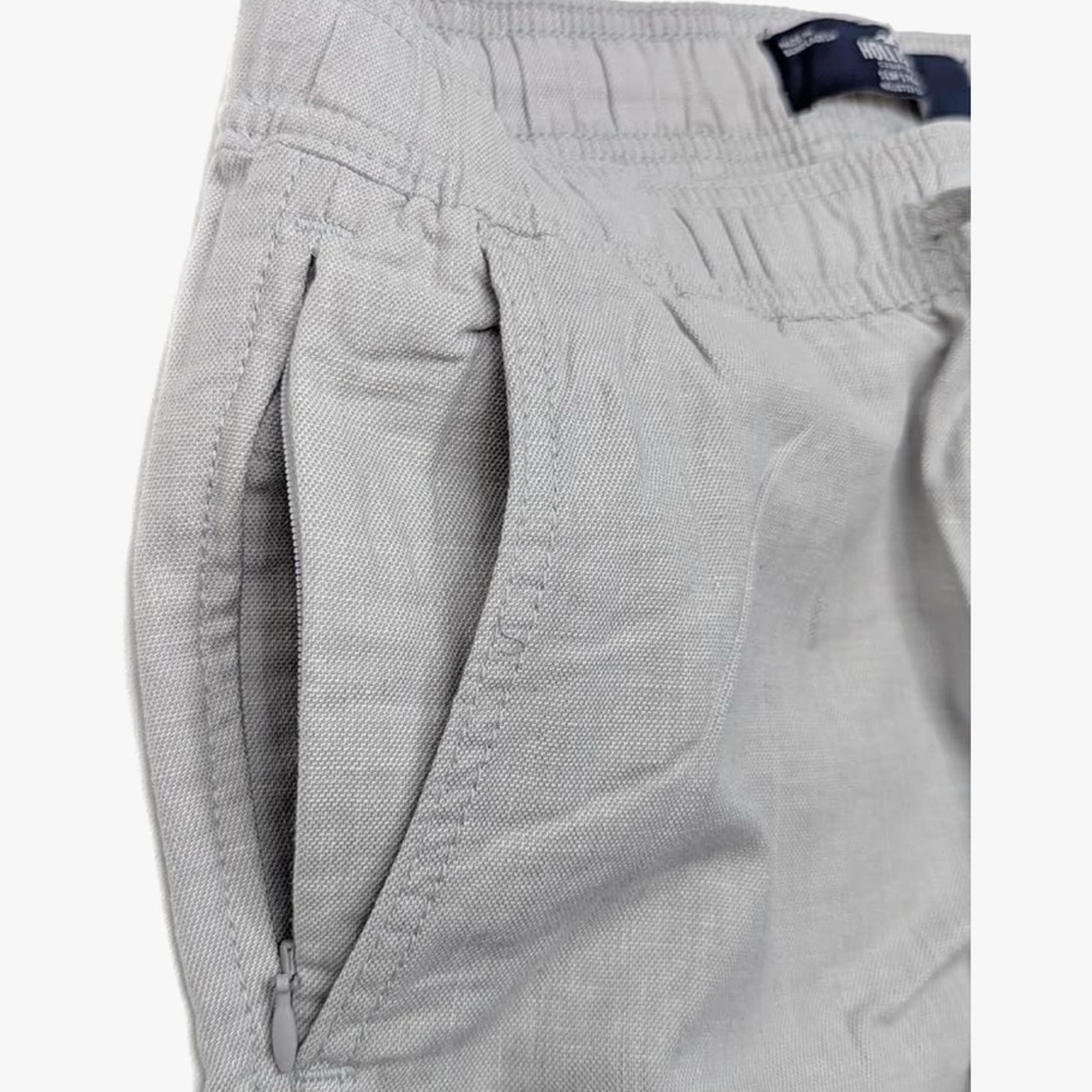 Hollister Gray Cargo Shorts with Elastic Waistband